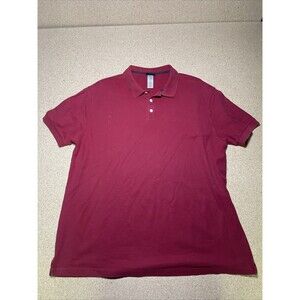 Patagonia Men’s 100% Organic Cotton Short Sleeve Polo Shirt Red XXL 2XL